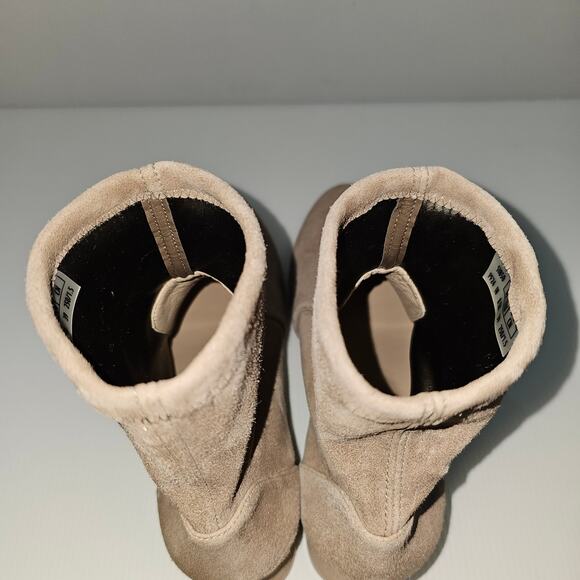 NEW Stuart Weitzman Grace Sock Ankle Bootie Womens 8.5 Cashmere Suede Block Heel - Picture 10 of 14